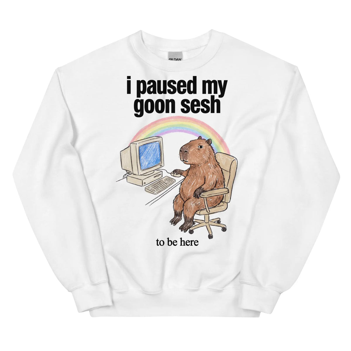 I Paused My Goon Sesh To Be Here Sweatshirt Orbital Clothing