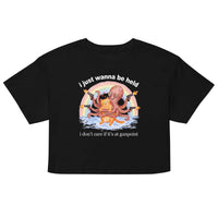 I Just Wanna Be Held Women’s crop top - Black / XS