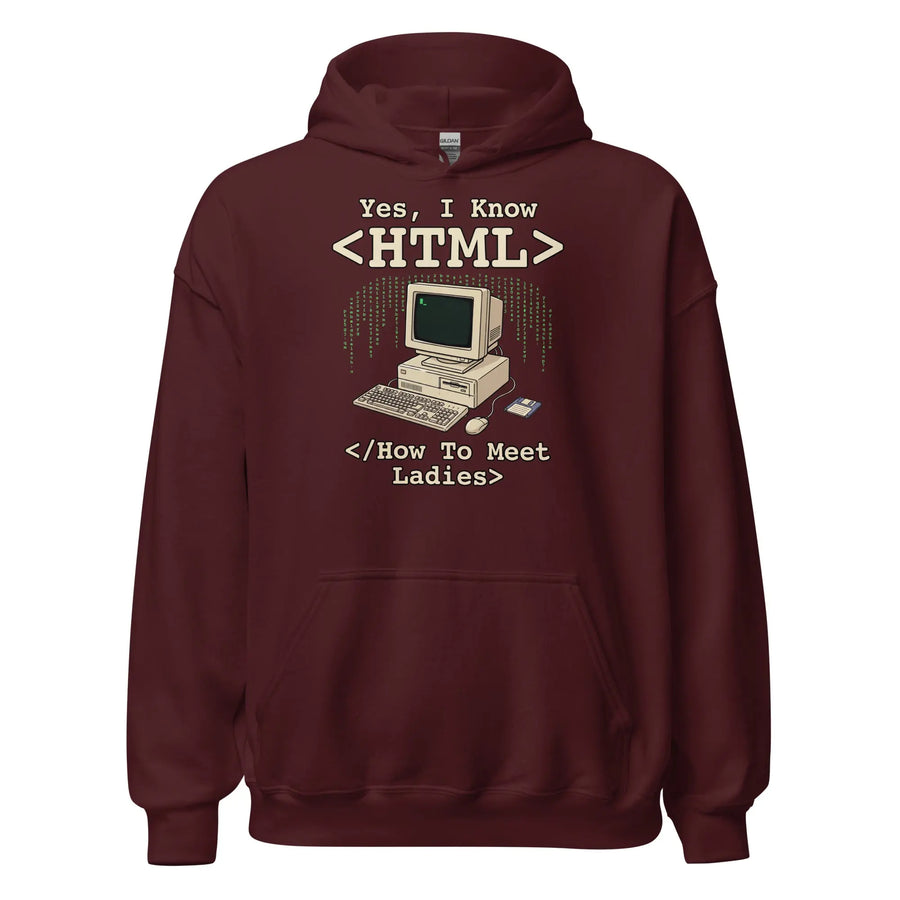 Yes, I Know HTML (How To Meet Ladies) Hoodie Orbital Clothing