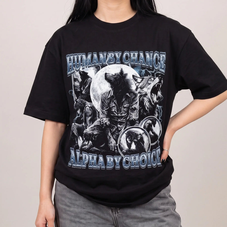 Human by Chance Alpha by Choice t-shirt - Orbital Clothing