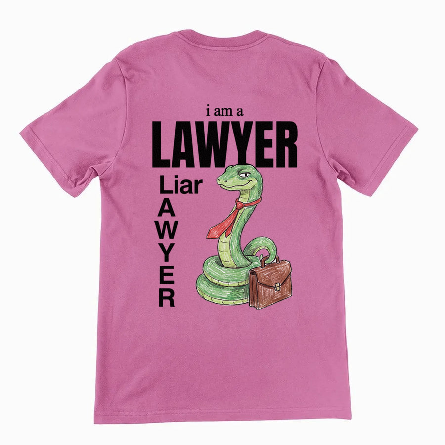 I Am A Lawyer (Liar) T-Shirt (backprint) Orbital Clothing