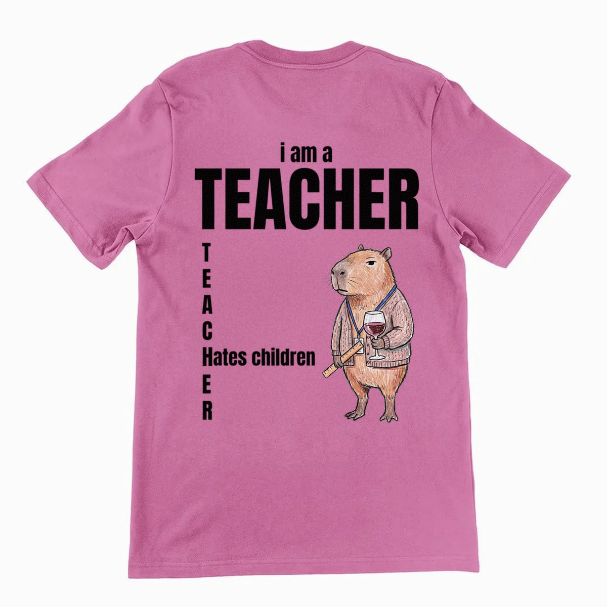 I Am A Teacher (Hates Children) T-Shirt (backprint) Orbital Clothing