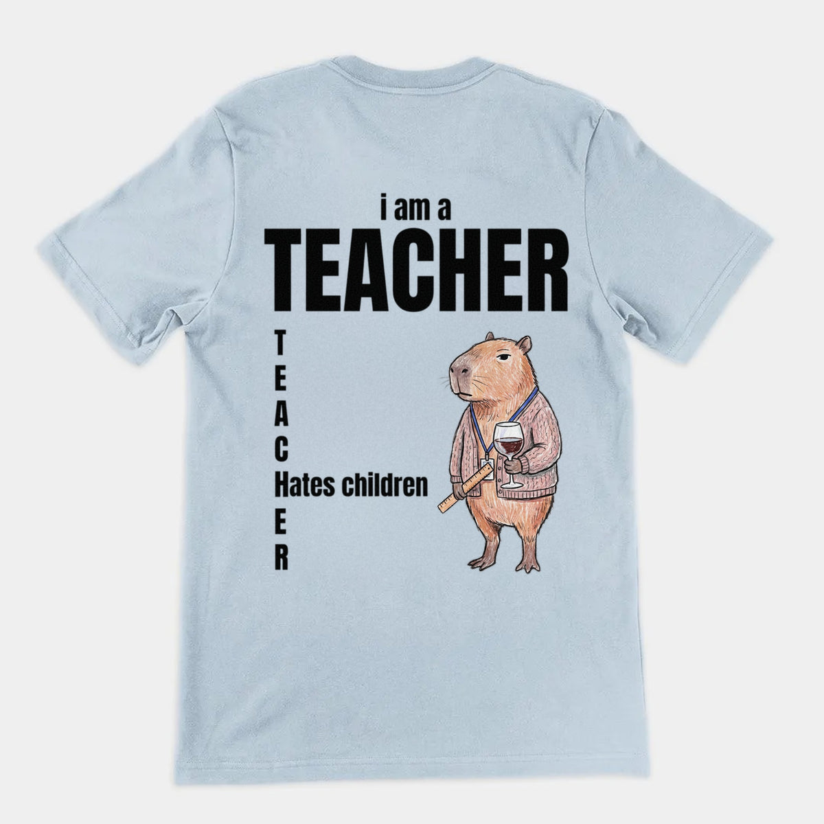I Am A Teacher (Hates Children) T-Shirt (backprint) Orbital Clothing