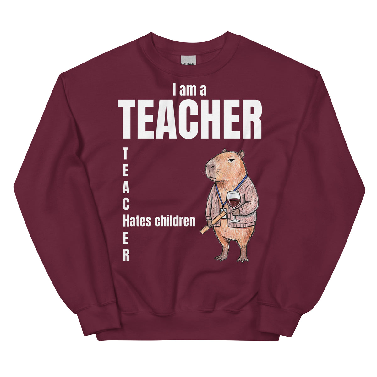 I Am A Teacher (Hates Children) Sweatshirt Orbital Clothing