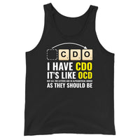 I Have CDO (It’s Like OCD) Tank Top - Black / S