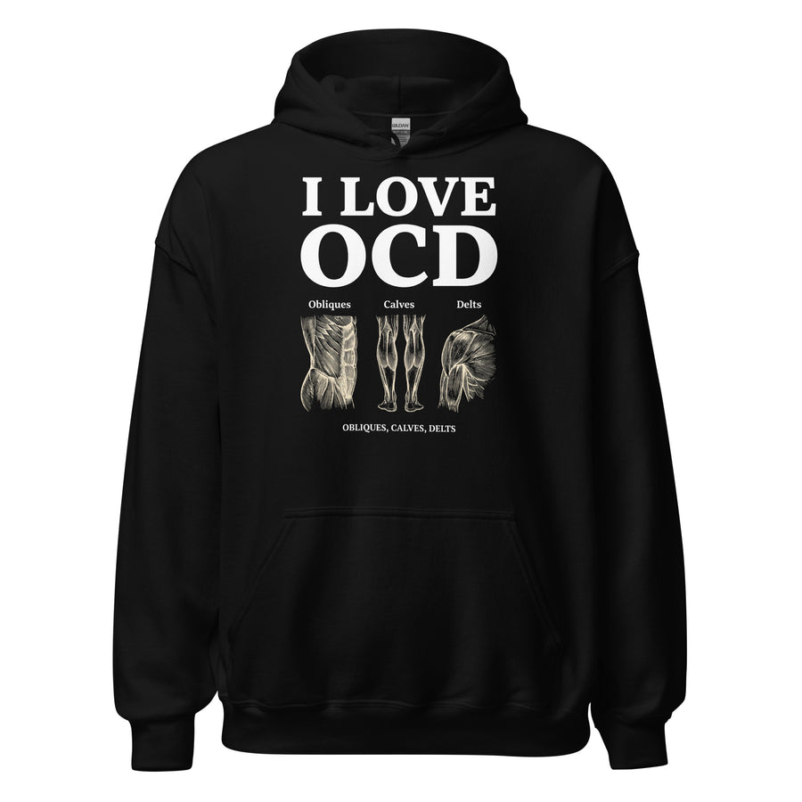 I Love OCD (obliques, calves, delts) Hoodie Orbital Clothing