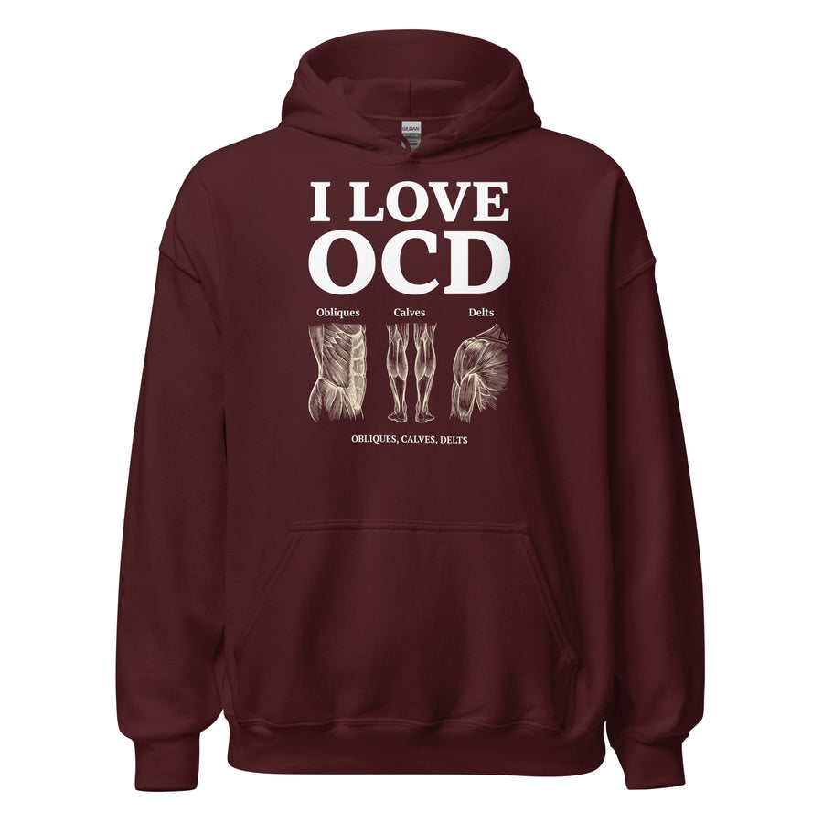 I Love OCD (obliques, calves, delts) Hoodie Orbital Clothing