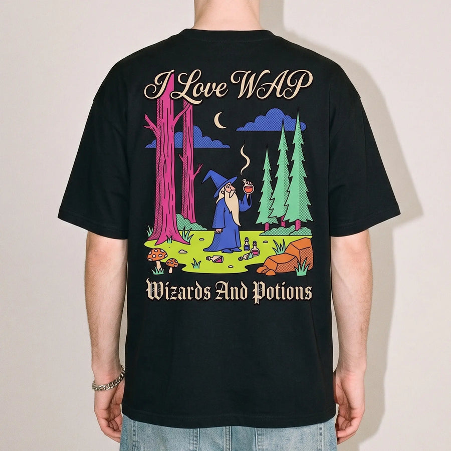 I Love WAP (Wizards And Potions) T-Shirt (backprint) - Orbital Clothing