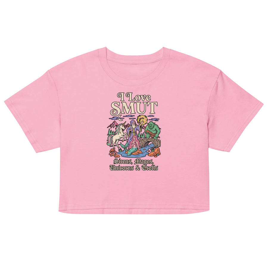 I Love SMUT (Sirens, Mages, Unicorns & Trolls) Women’s crop top Orbital Clothing