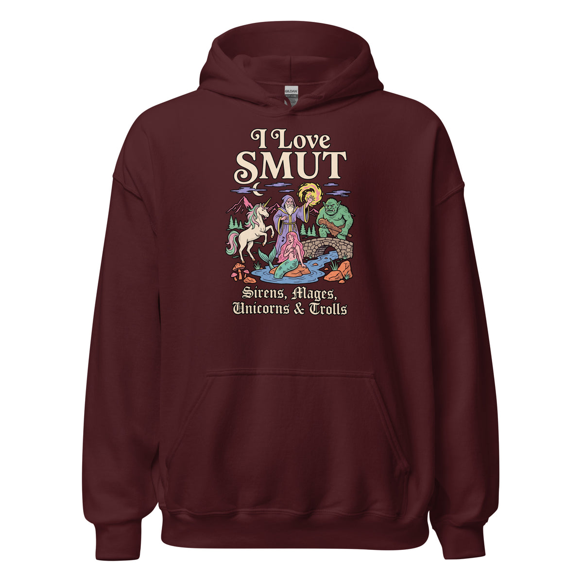 I Love SMUT (Sirens, Mages, Unicorns & Trolls) Hoodie Orbital Clothing