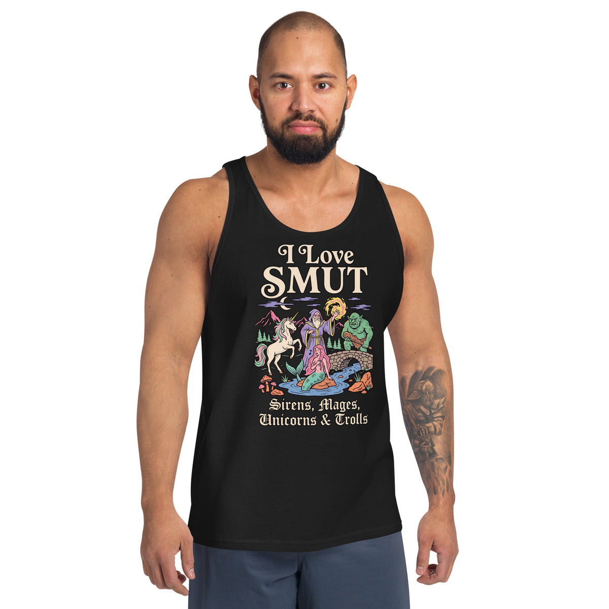 I Love SMUT (Sirens, Mages, Unicorns & Trolls) Tank Top Orbital Clothing