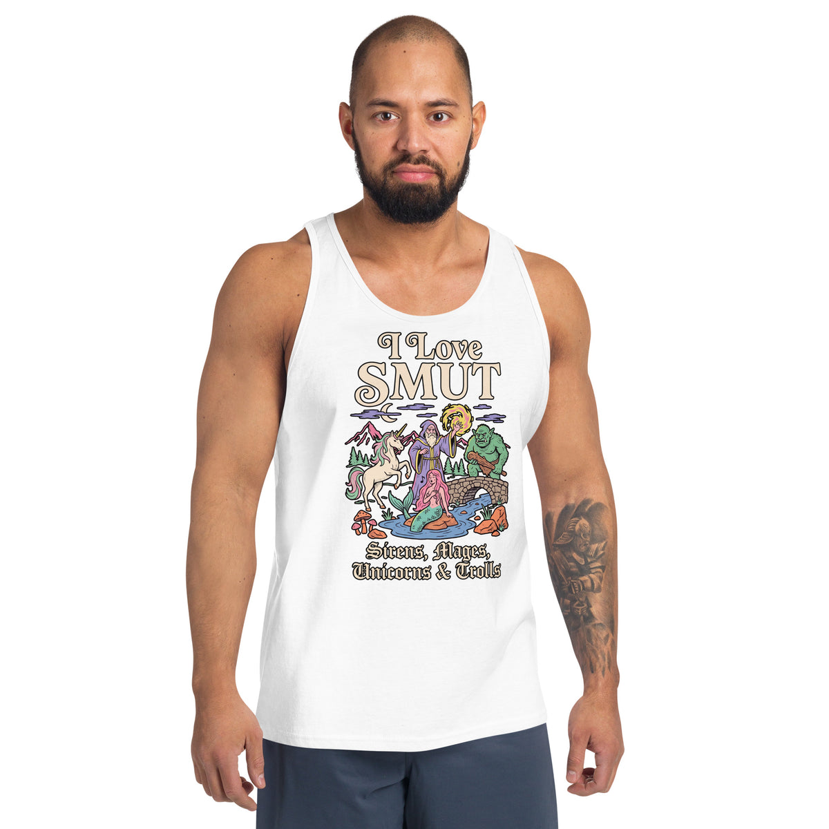 I Love SMUT (Sirens, Mages, Unicorns & Trolls) Tank Top Orbital Clothing
