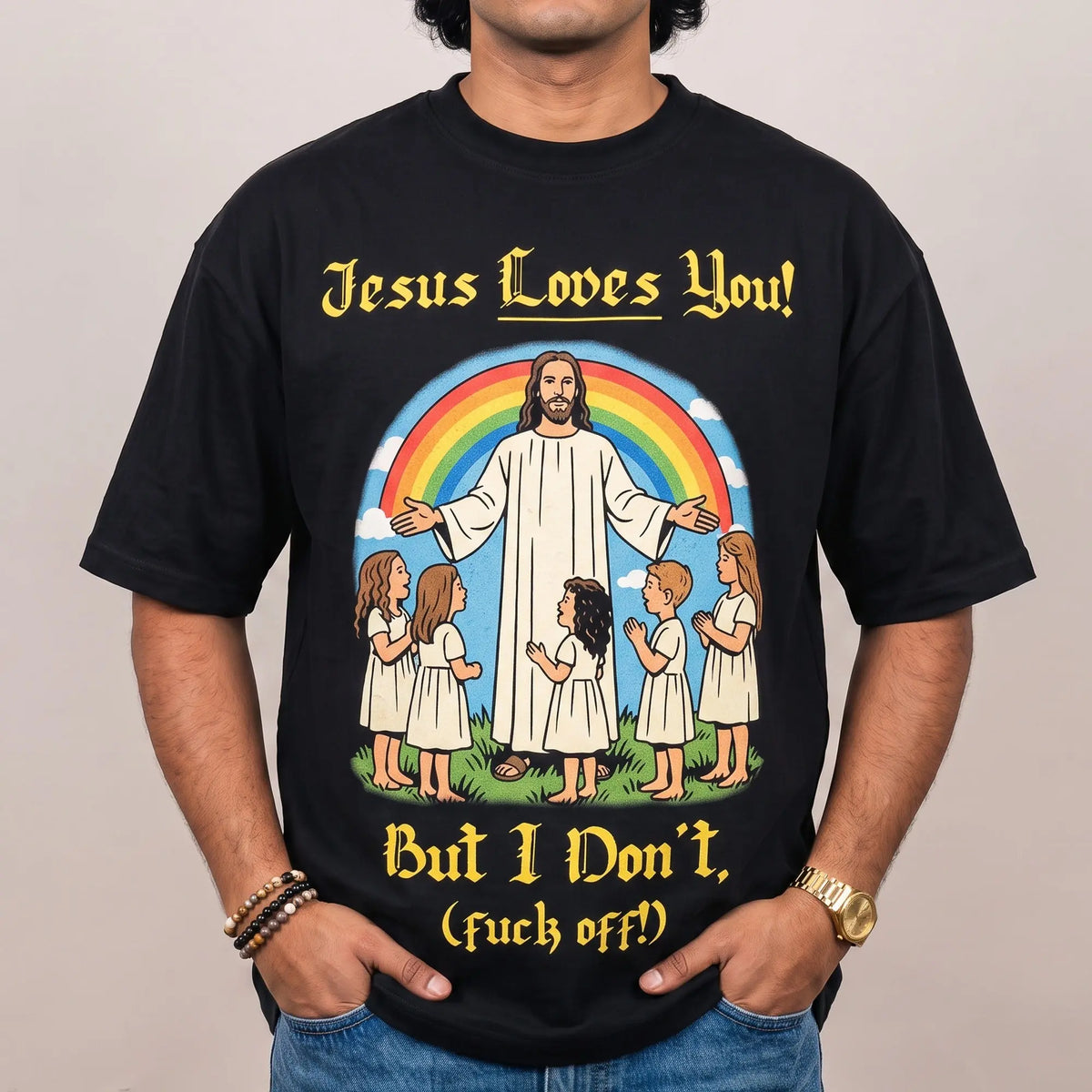 Jesus Loves You! But I don't T-Shirt - Orbital Clothing