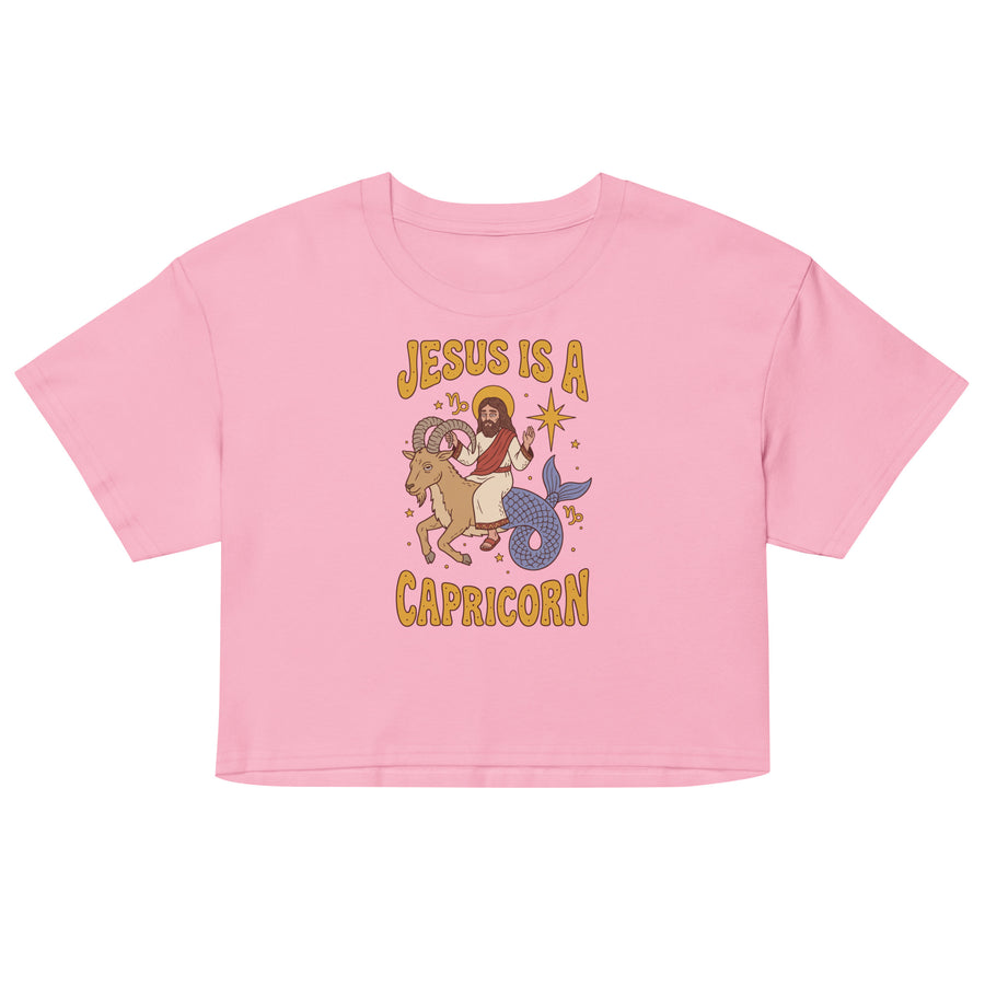 Jesus Is A Capricorn Women’s crop top Orbital Clothing