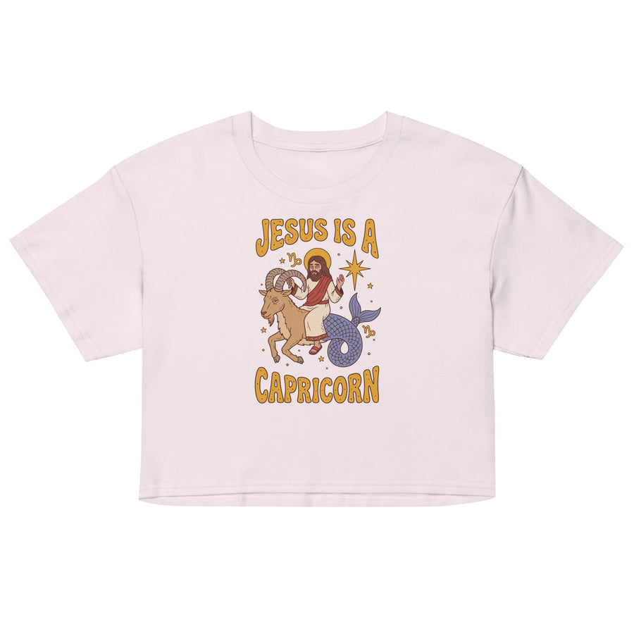 Jesus Is A Capricorn Women’s crop top Orbital Clothing