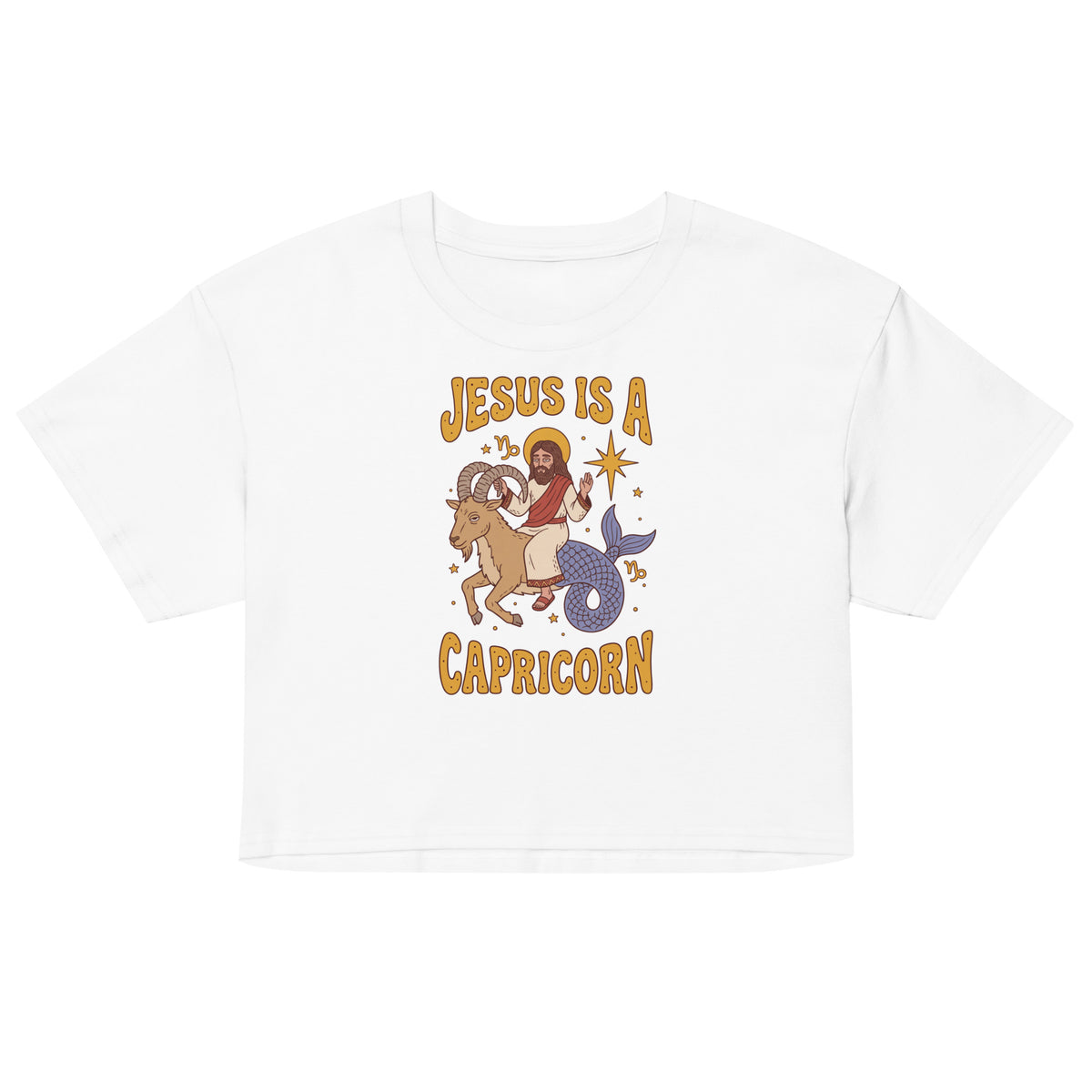 Jesus Is A Capricorn Women’s crop top Orbital Clothing