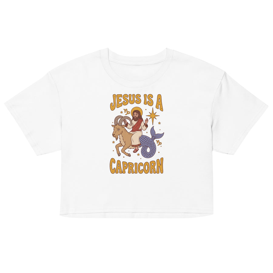 Jesus Is A Capricorn Women’s crop top Orbital Clothing