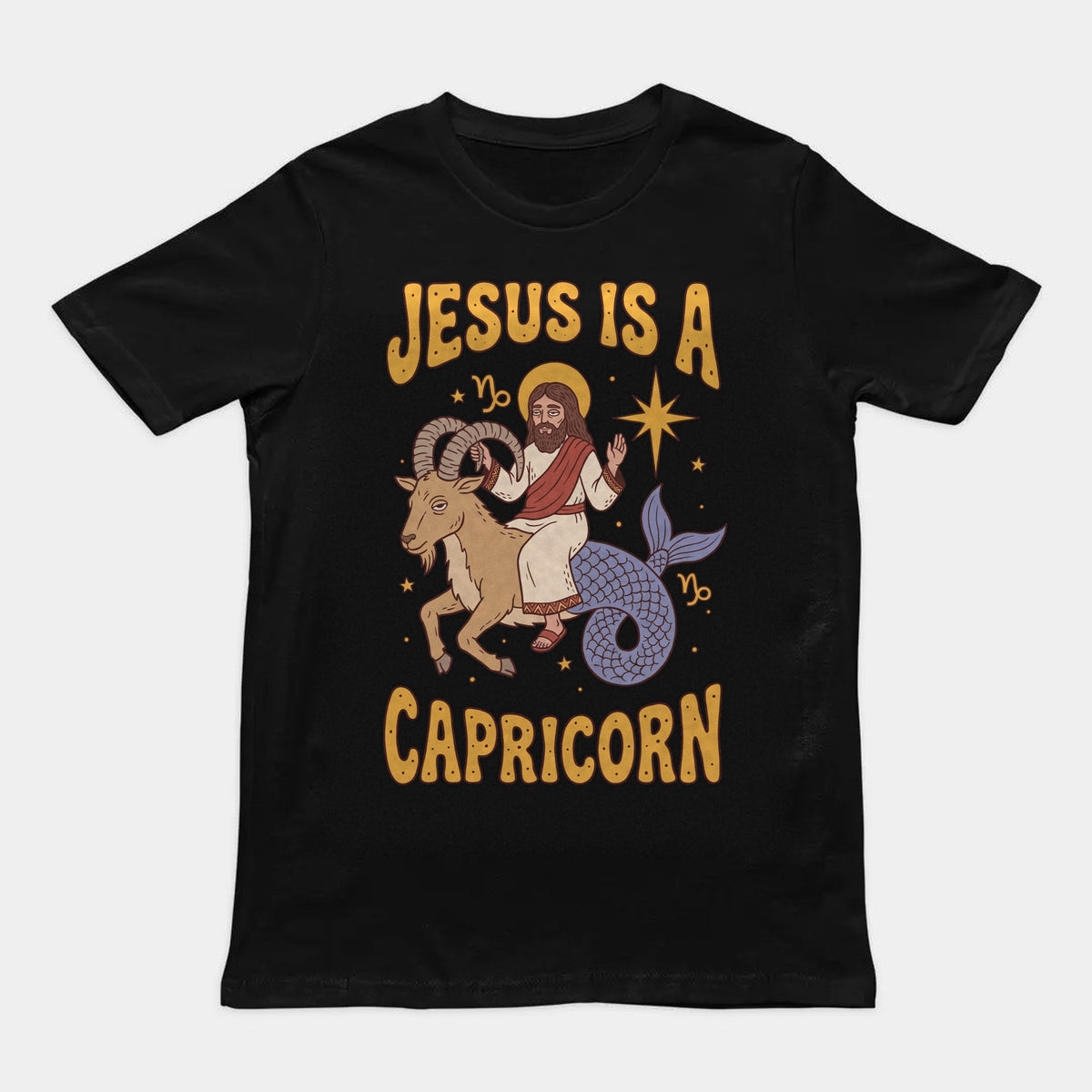 Jesus Is A Capricorn T-Shirt Orbital Clothing
