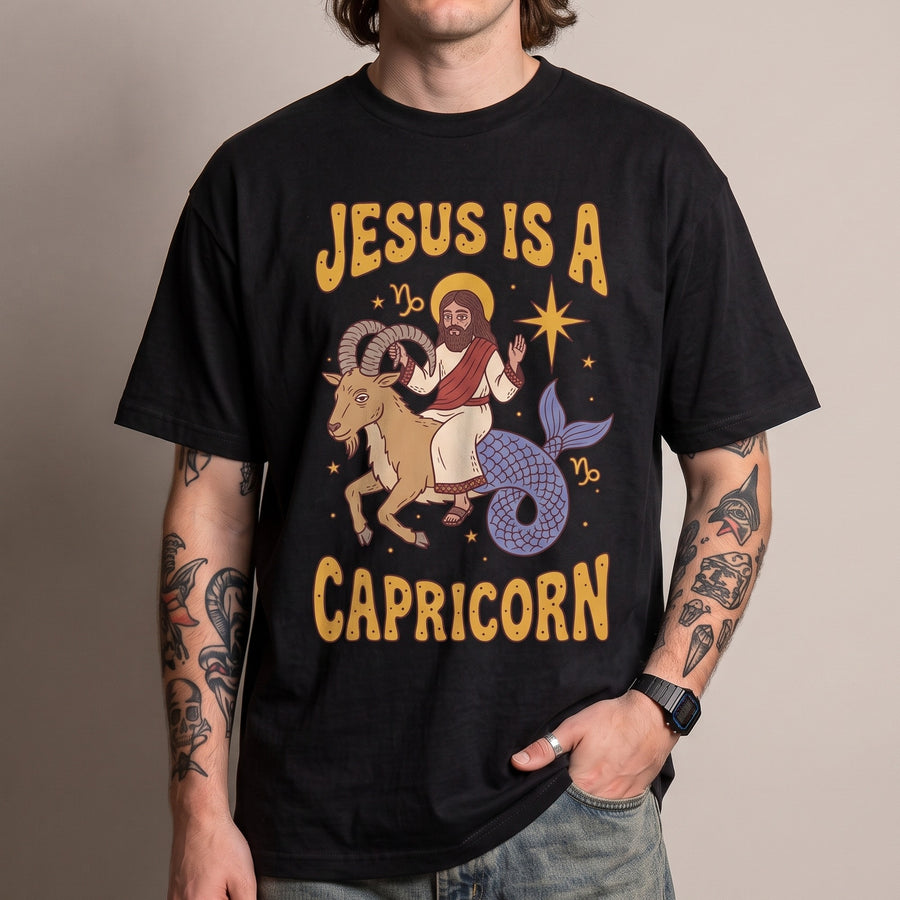 Jesus Is A Capricorn T-Shirt - Orbital Clothing