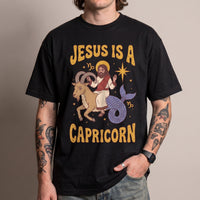 Jesus Is A Capricorn T-Shirt - Black / S