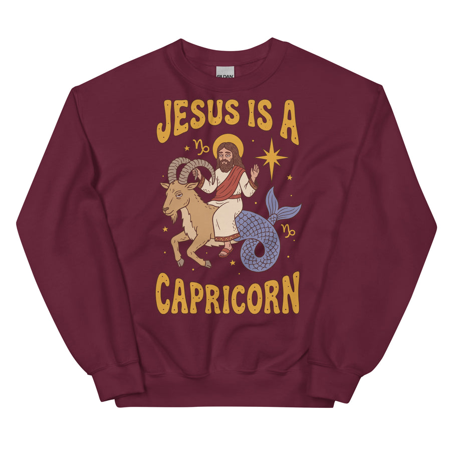 Jesus Is A Capricorn Sweatshirt Orbital Clothing