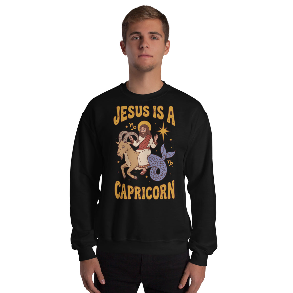 Jesus Is A Capricorn Sweatshirt Orbital Clothing