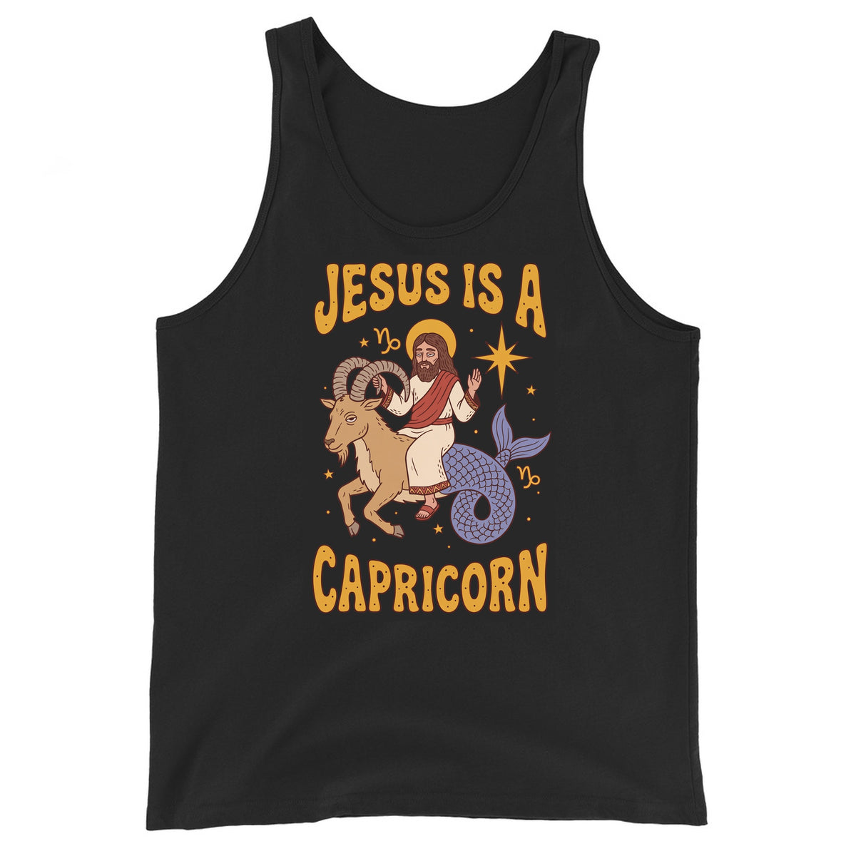 Jesus Is A Capricorn Tank Top Orbital Clothing