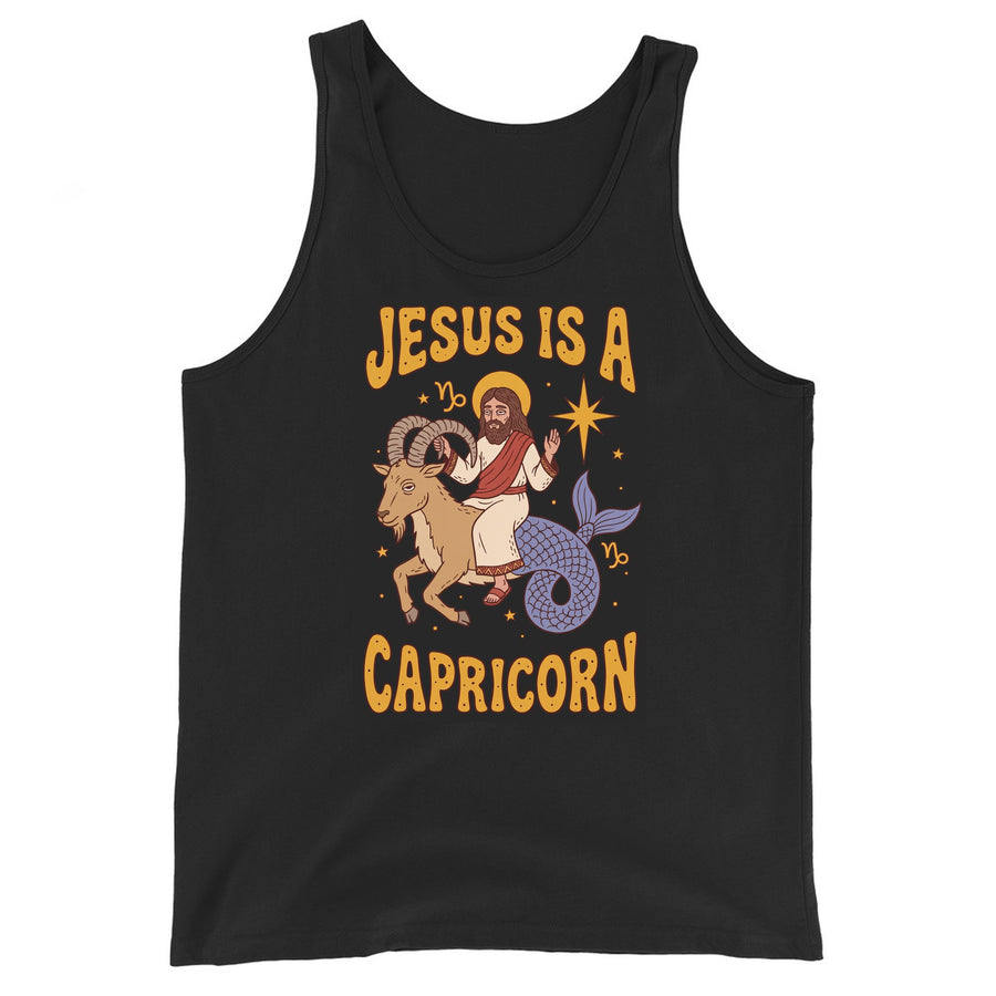 Jesus Is A Capricorn Tank Top Orbital Clothing