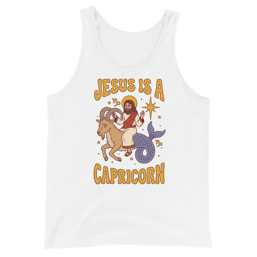 Jesus Is A Capricorn Tank Top Orbital Clothing