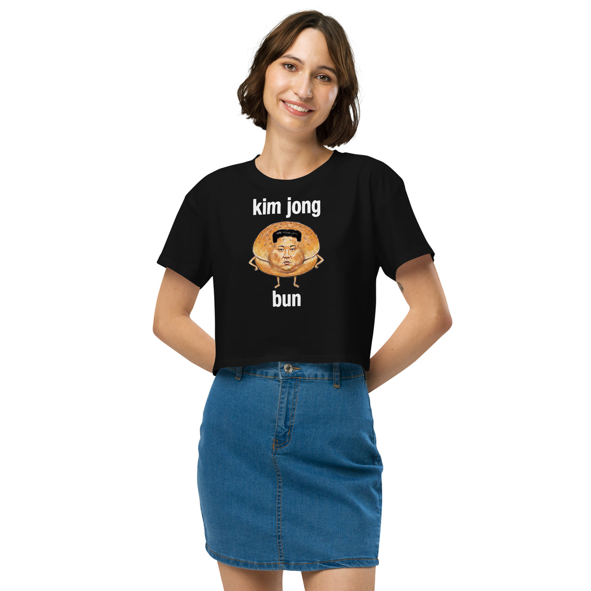Kim Jong Bun Women’s crop top Orbital Clothing