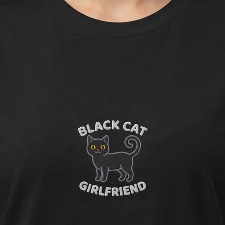 Black Cat Girlfriend (embroidered) T-Shirt