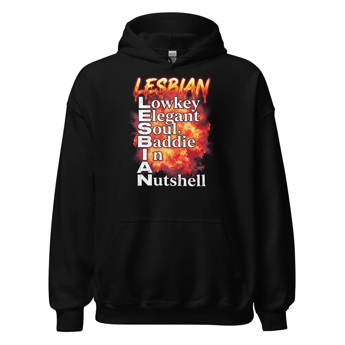 Lesbian (Lowkey Elegant Soul, Baddie In A Nutshell) Hoodie Orbital Clothing