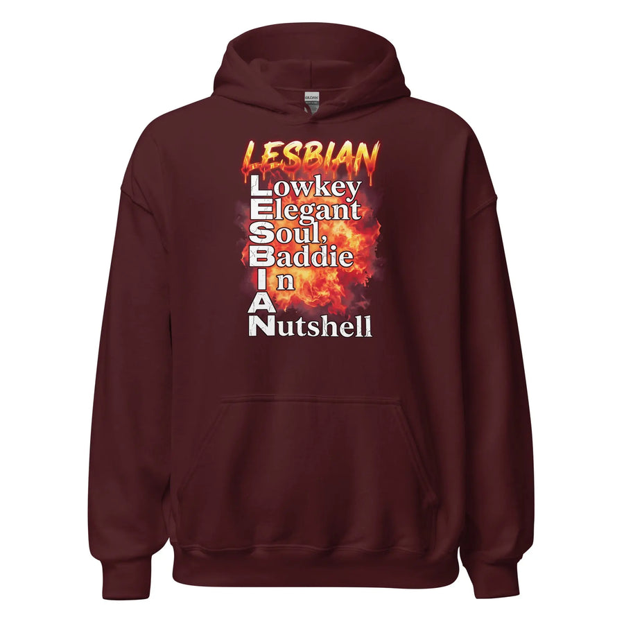Lesbian (Lowkey Elegant Soul, Baddie In A Nutshell) Hoodie Orbital Clothing