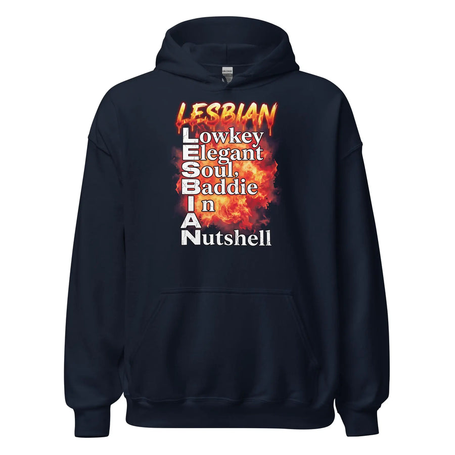 Lesbian (Lowkey Elegant Soul, Baddie In A Nutshell) Hoodie Orbital Clothing