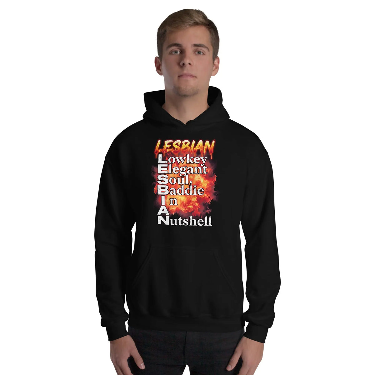 Lesbian (Lowkey Elegant Soul, Baddie In A Nutshell) Hoodie Orbital Clothing