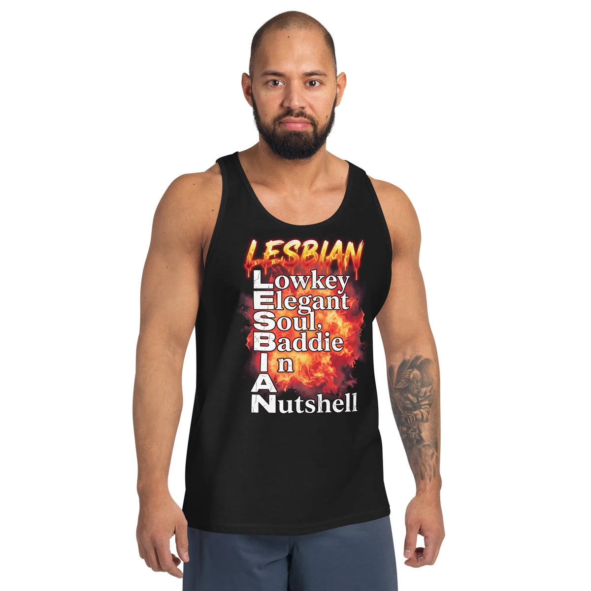 Lesbian (Lowkey Elegant Soul, Baddie In A Nutshell) Tank Top Orbital Clothing