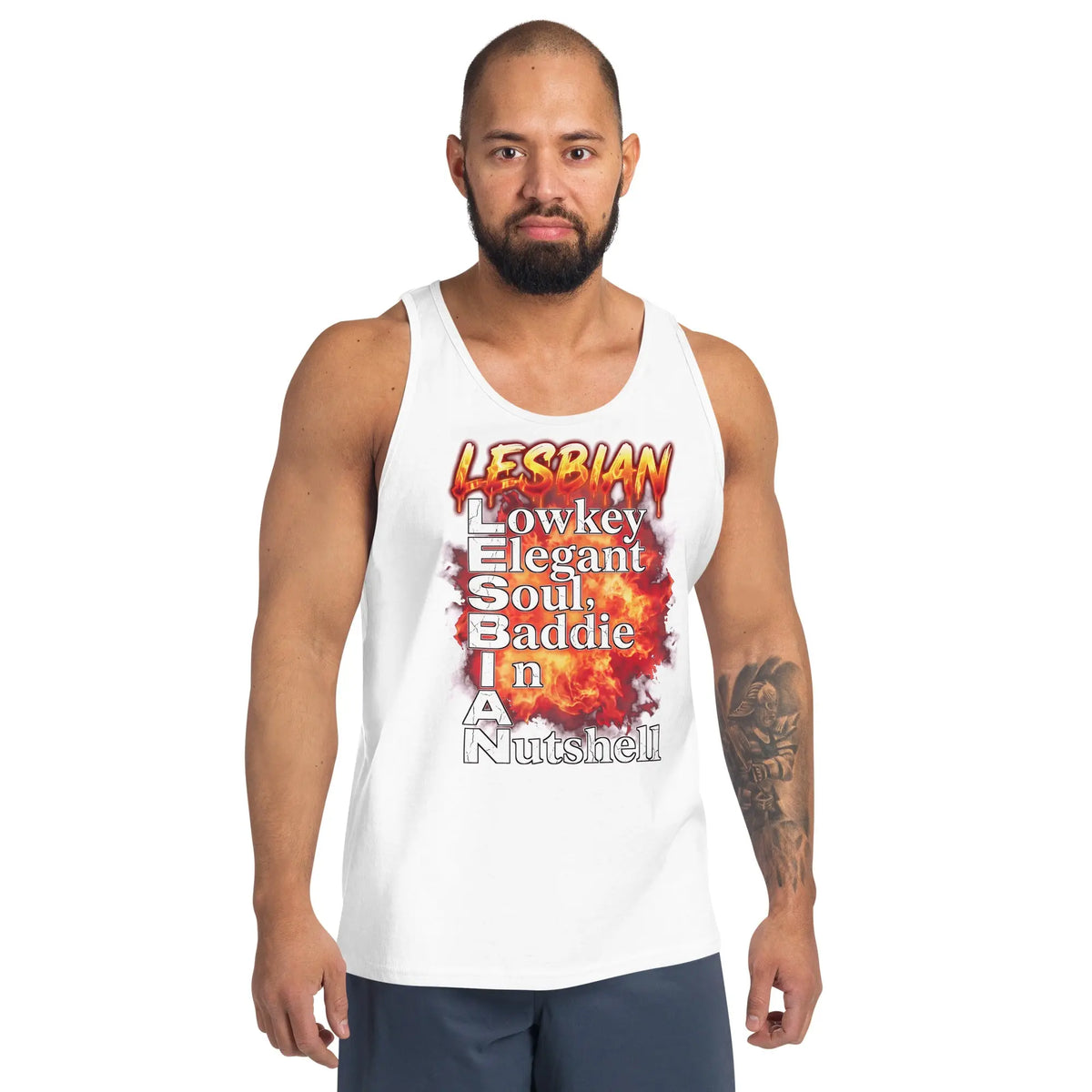 Lesbian (Lowkey Elegant Soul, Baddie In A Nutshell) Tank Top Orbital Clothing