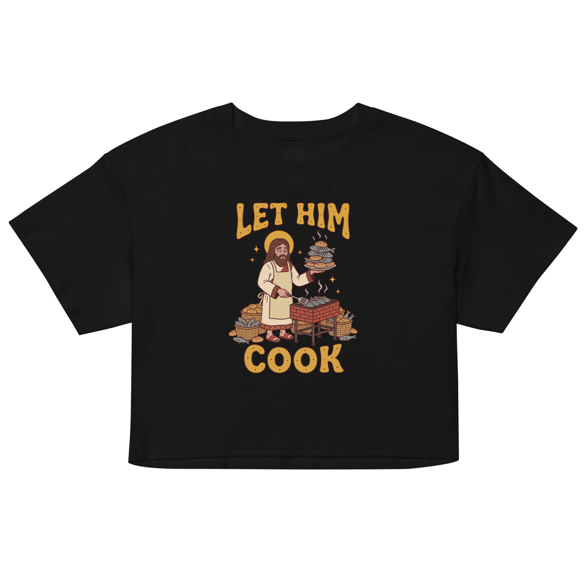 Let Him Cook Women’s crop top Orbital Clothing