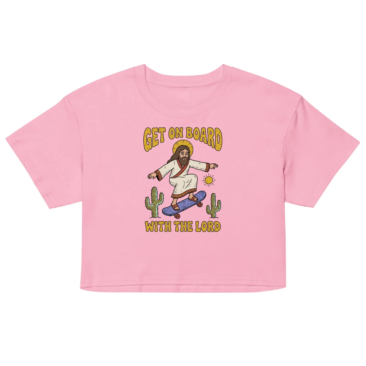 Get On Board With The Lord (skateboarding) Women’s crop top Orbital Clothing