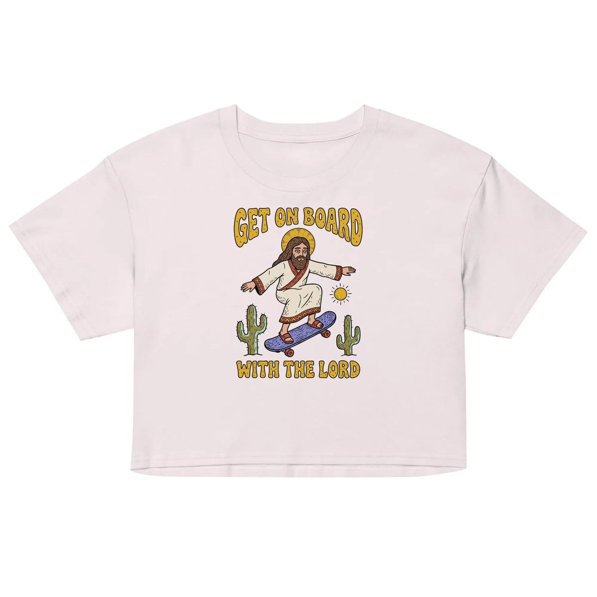 Get On Board With The Lord (skateboarding) Women’s crop top Orbital Clothing