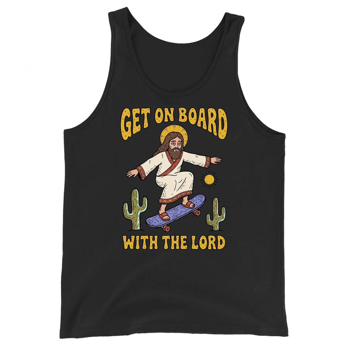 Get On Board With The Lord (skateboarding) Tank Top Orbital Clothing