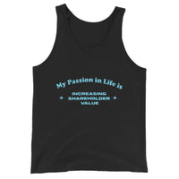 Mijn passie in het leven is het vergroten van de aandeelhouderswaarde Tank Top - Zwart / S
