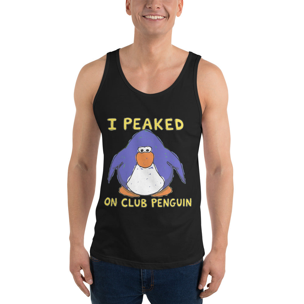 I Peaked on Club Penguin Tank Top Orbital Clothing