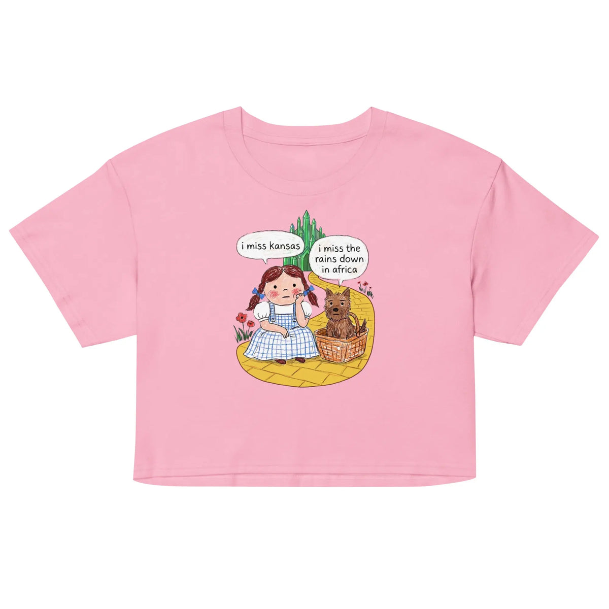 I Miss Kansas (I Miss The Rains Down In Africa) Women’s crop top Orbital Clothing