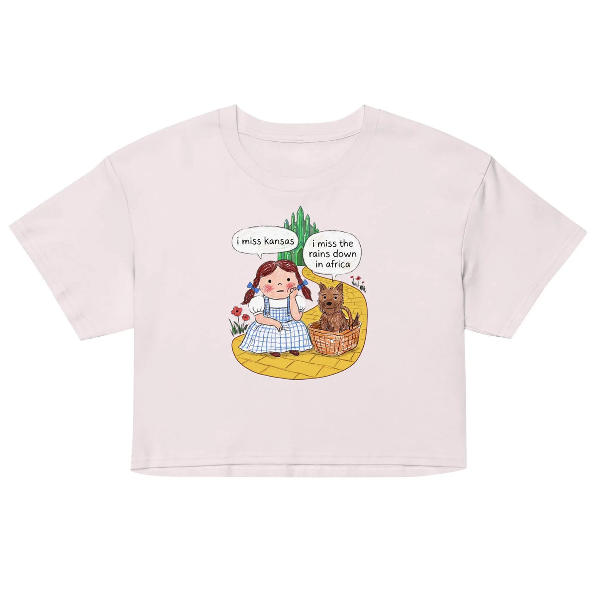 I Miss Kansas (I Miss The Rains Down In Africa) Women’s crop top Orbital Clothing