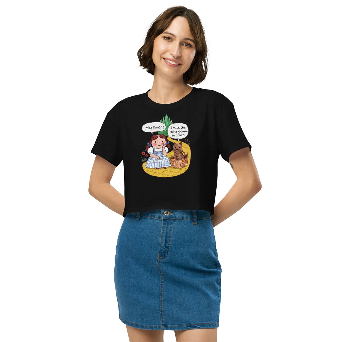 I Miss Kansas (I Miss The Rains Down In Africa) Women’s crop top Orbital Clothing