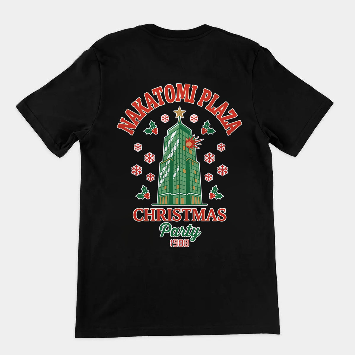Nakatomi Plaza Christmas Party T-Shirt (backprint) Orbital Clothing