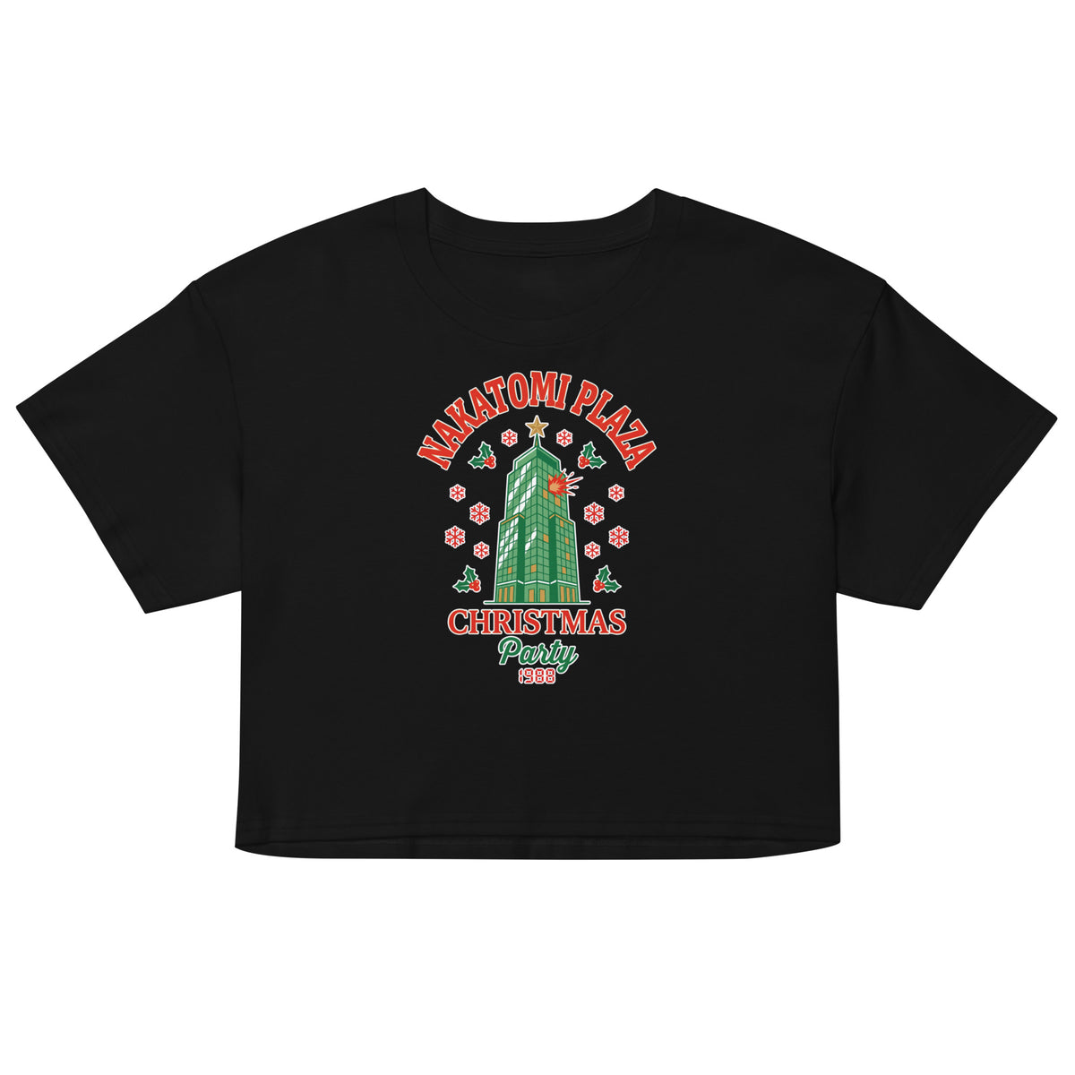 Nakatomi Plaza Christmas Party Women’s crop top Orbital Clothing