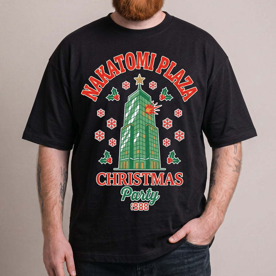 Nakatomi Plaza Christmas Party T-Shirt - Orbital Clothing