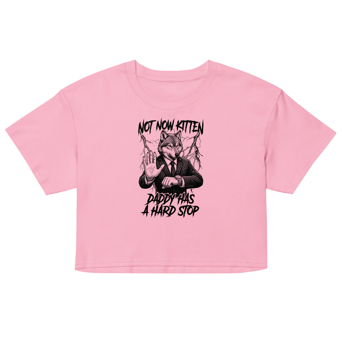 Not Now Kitten Daddy Has A Hard Stop Women’s crop top Orbital Clothing